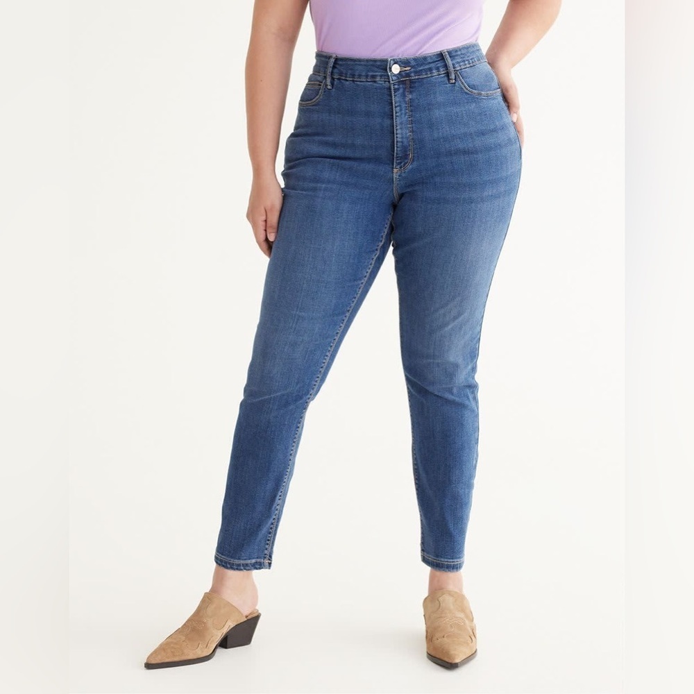 High Rise, Super Rockstar Skinny, Old Navy size 10 short, blue jeans